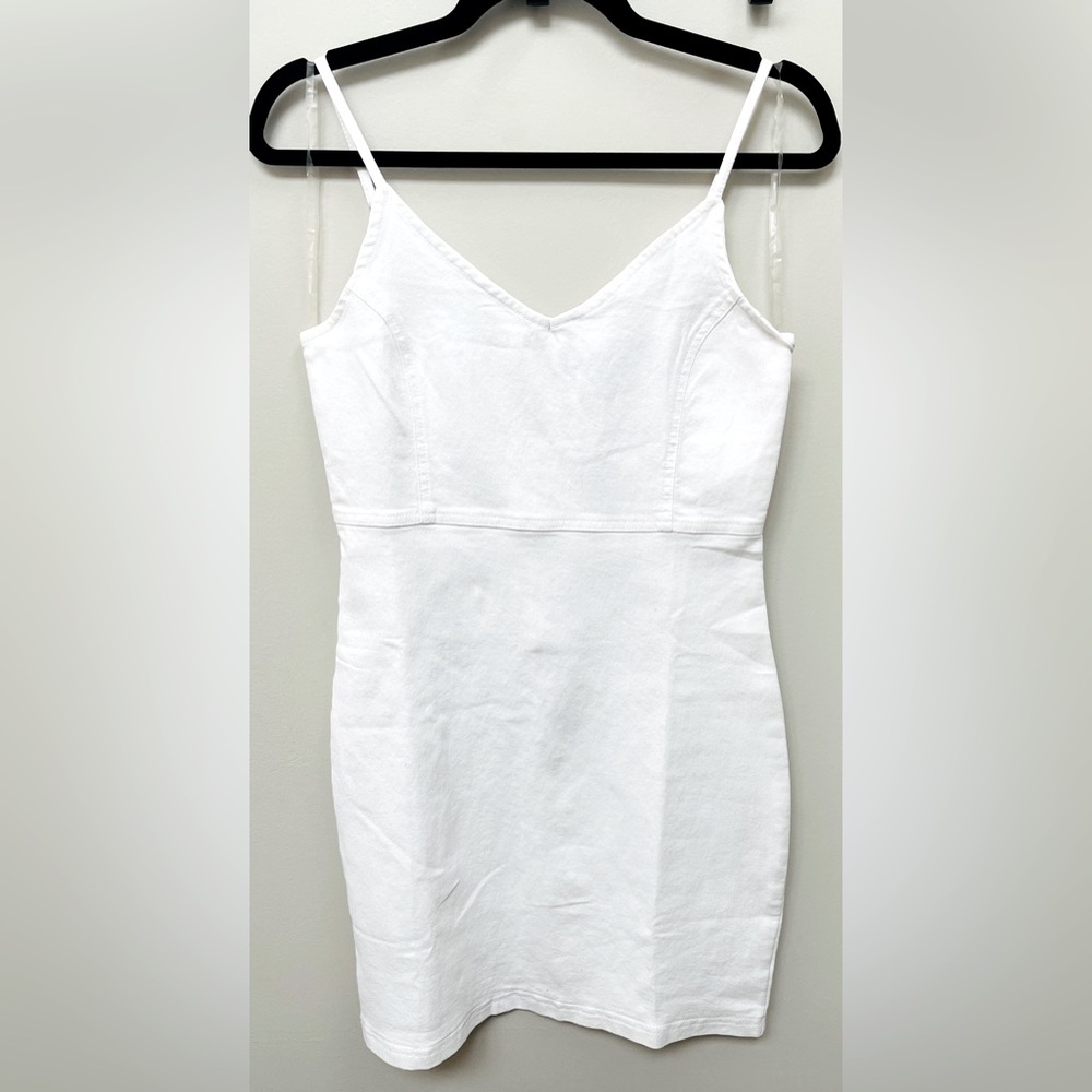 NWT, Derek Heart Denim White Dress, Size Small